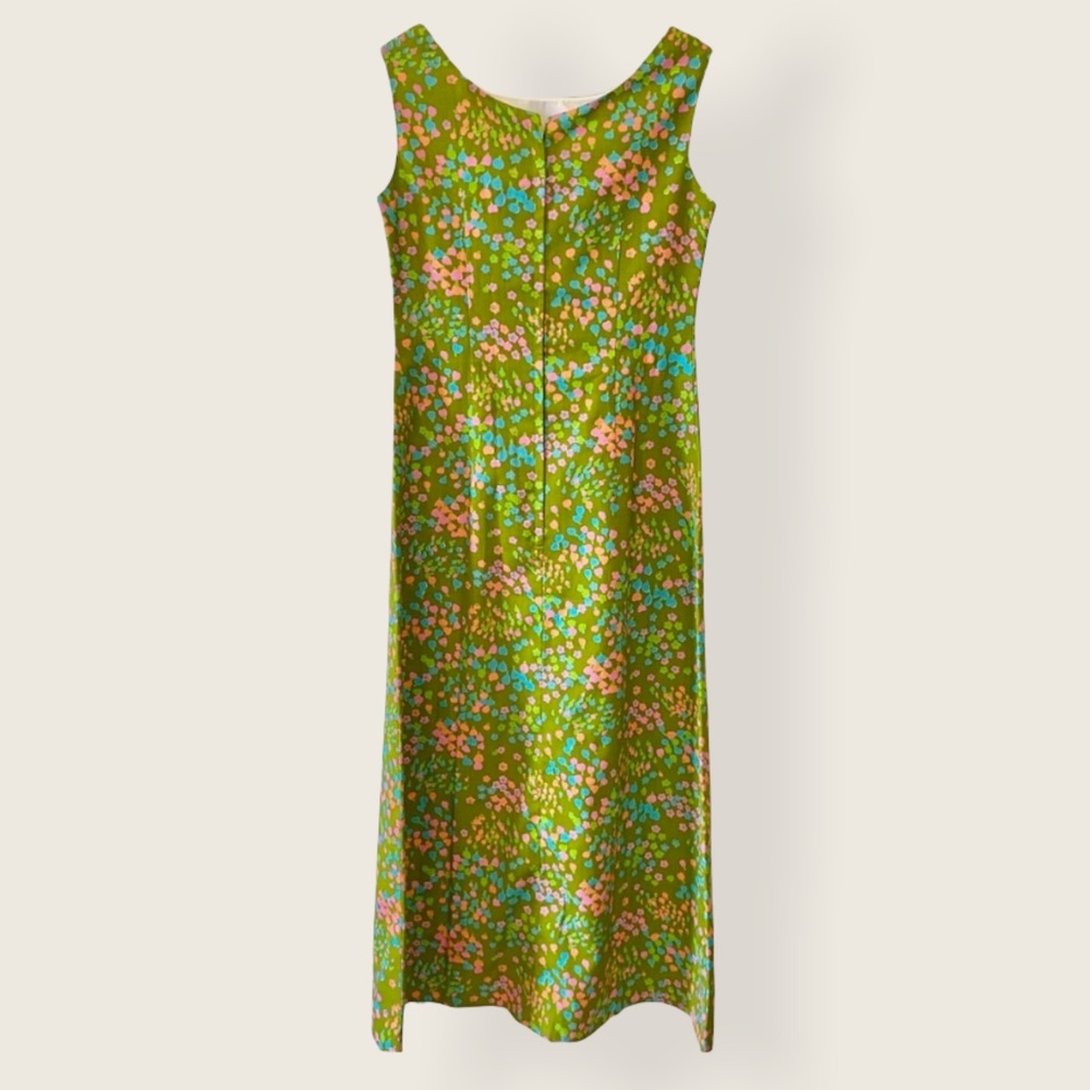 Vintage Cottagecore Floral Midi Shift Dress Sz M - Picture 2 of 7